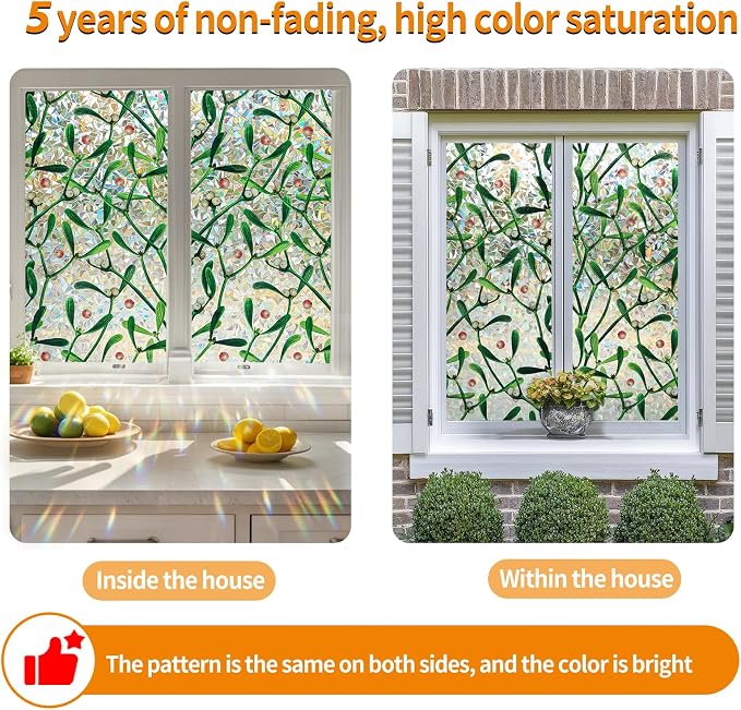 Window Privacy Film Stain Glass Window Film Rainbow Window Film Window clings - Image 3