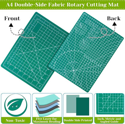 Rotary Cutter Set, Audab Self Healing Sewing Mats Rotary Cutter and Mat 45mm - Image 3