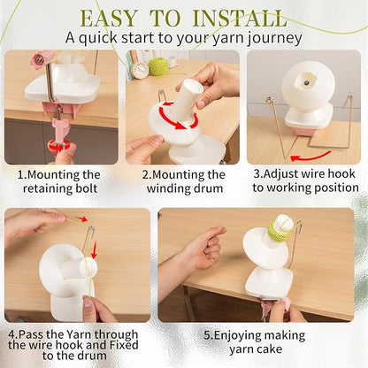 SPEENSUN Yarn Winder for Crocheting, Yarn Spinner, 3.5 OZ Easy-to-Install and - Image 3