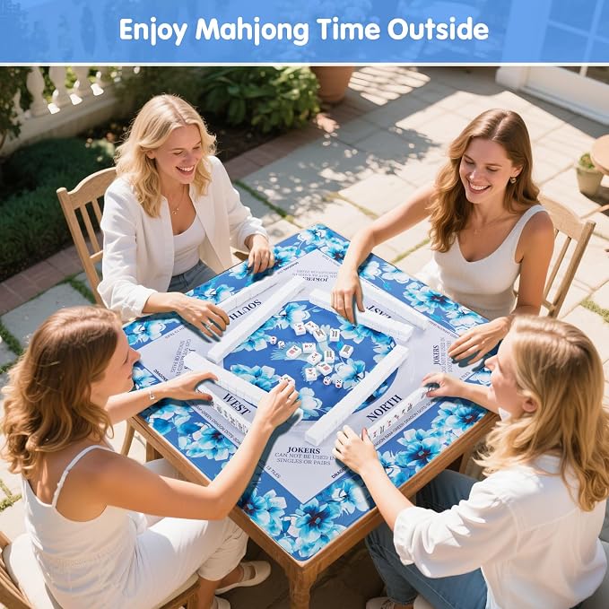 Mahjong Mat for Table 31.5x31.5Inch, Noise-Reducing American Mahjong Mat - Image 7