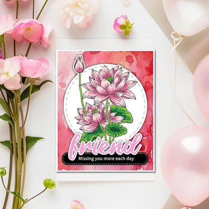 ORIGACH Lotus Layering Stencil Stamp and Die Set - Image 5