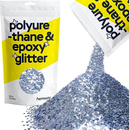 Hemway Polyurethane & Epoxy Resin Glitter 100g / 3.5oz Metallic Crystal Flake by Hemway