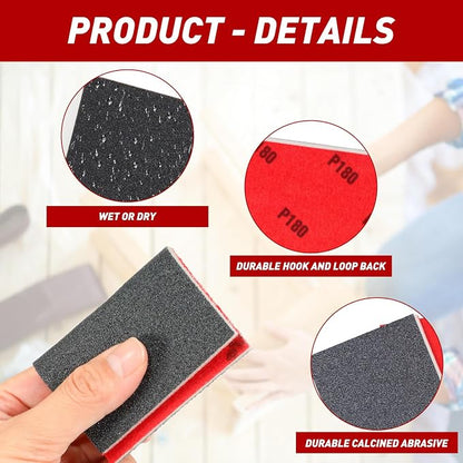 24 Pcs Sanding Sponge 2000 Grit, Washable & Reusable Sanding Blocks - Image 6