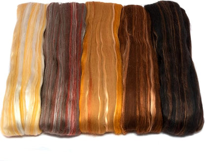 Merino Silk Luxe Tonal Designer Blend. Superfine Merino, Tussah Silk. Top Roving - Image 2