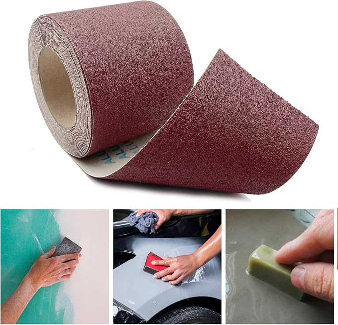 120 Grit Emery Cloth Roll, 4.5 Inch Wide 32.8 Ft Long Abrasive Sandpaper Rolls - Image 5