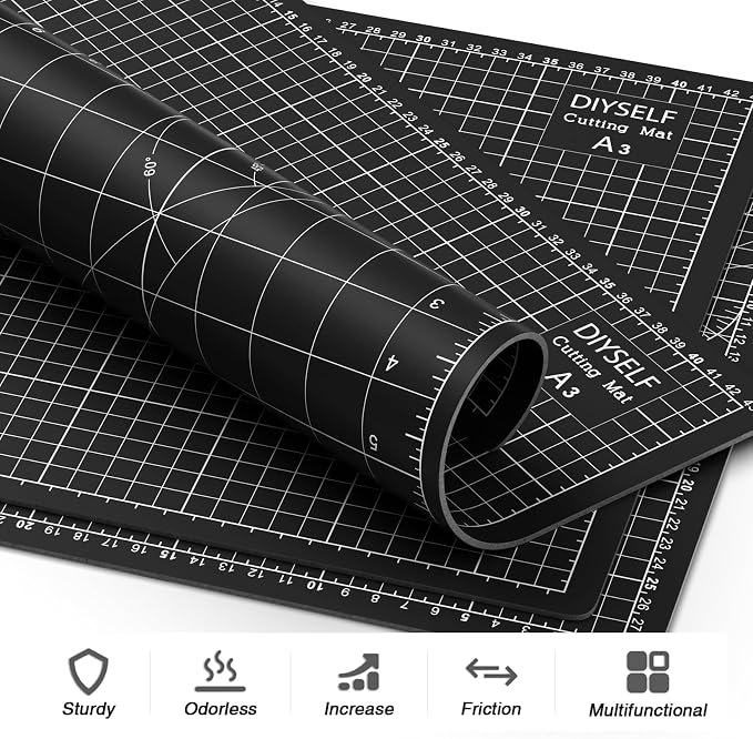 DIYSELF Cutting Mat 8in×6in, Self Healing Cutting Mat, A5 Rotary Cutting Mats - Image 4
