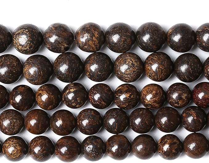 116pcs 6mm Natural Stone Beads Brown Bronzite Gemstone Round Loose Beads by NaturalStoneBeads