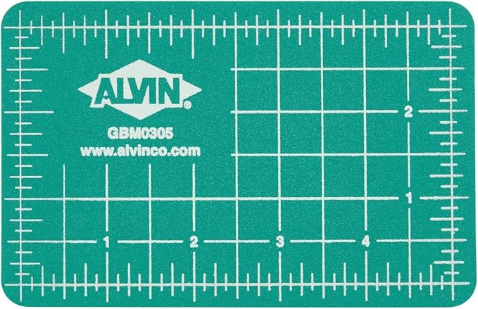 ALVIN GBM Self-Healing Cutting Mat 3.5 x 5 inch | Double-Sided Green/Black | by Alvin