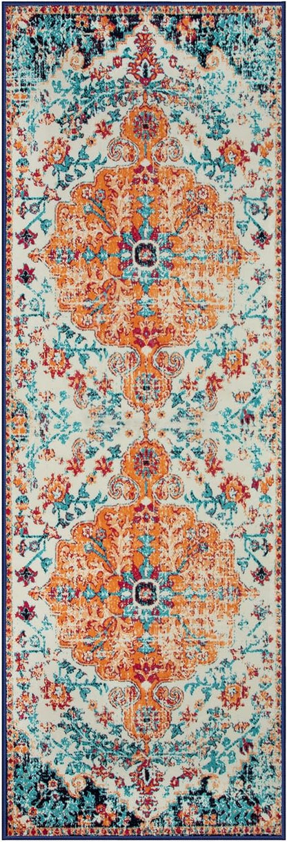 Lahome Bohemian Floral Medallion Runner Rug - Image 8