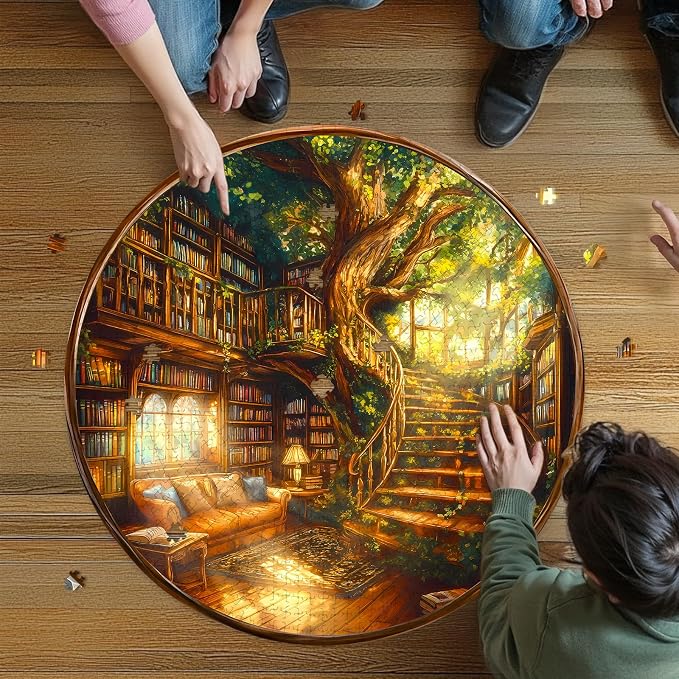 Round Puzzles for Adults 1000 Pieces, Hard Difficult Challenging Puzzles for - Image 4