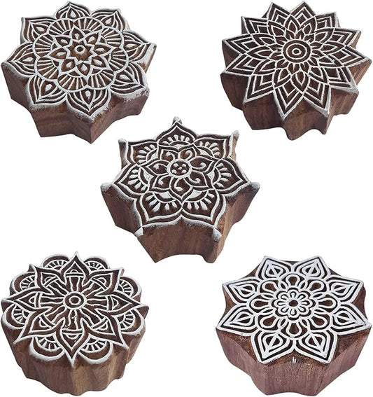 Royal Kraft Mandala Wooden Printing Stamps by RoyalKraft