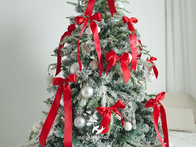 HUIHUANG Red Satin Ribbon 1-1/2 inch x 100 Yards Red Color Double-Faced Satin - Image 6
