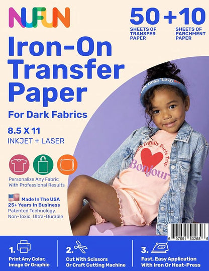 NuFun Activities Printable Iron-on Heat Transfer Paper by NufunActivitesDesignPrintIronEnjoy