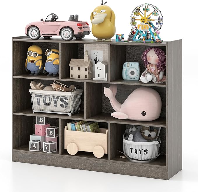 Toy Storage Organizer, 3-Tier Kids Bookshelf, 8 Cube Kids' Bookcases, Cabinets by IFANNY