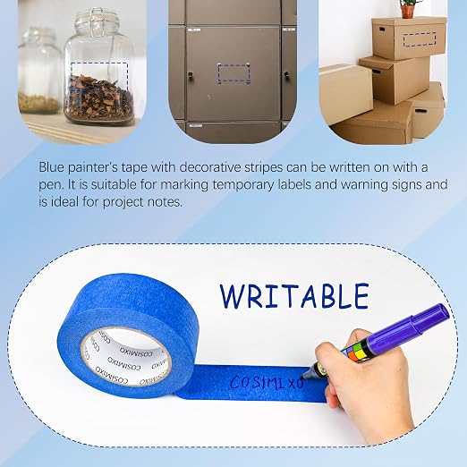 COSIMIXO Blue Painters Tape 1.88 in x 60 Yds, 6 Rolls Pack – Professional Grade - Image 4