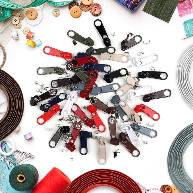 DOITEM 31 Yards 10 PCS Sewing Zippers #3 Nylon Coil Zippers Assorted Zipper - Image 8