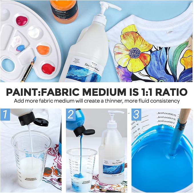 Nicpro Professional Effects Fabric Medium, 33.8oz Bottle - Image 4