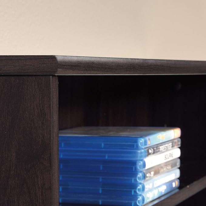 Sauder Multimedia 7 tier Storage Tower, Cinnamon Cherry finish - Image 5