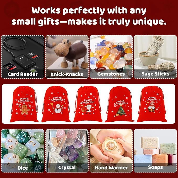 Tapleap Velvet Coth Christmas Bags - Image 4