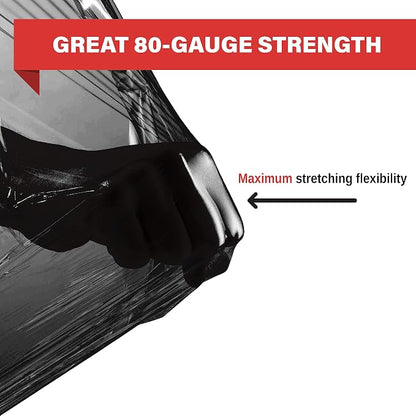 Black Industrial Strength Extra Thick 4 Pack 17.5" 1100 SqFt 80 Gauge Shrink - Image 2