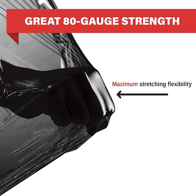 Simply Cool Black Stretch Wrap Industrial Strength Extra Thick 17.5" 1100 SqFt - Image 2