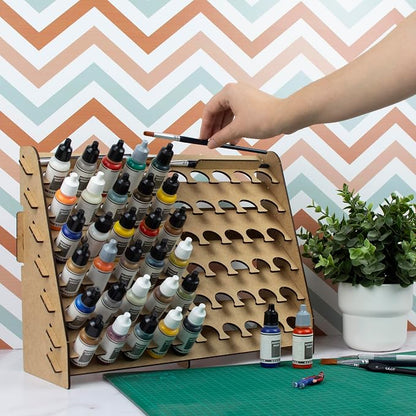 Paint Rack for model paints. Hobby craft Vallejo Tamiya Army compatible wall - Image 7