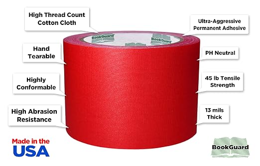 BookGuard 3 inch Premium Bookbinding Repair Cloth Tape, 15 Yard Roll - Image 2