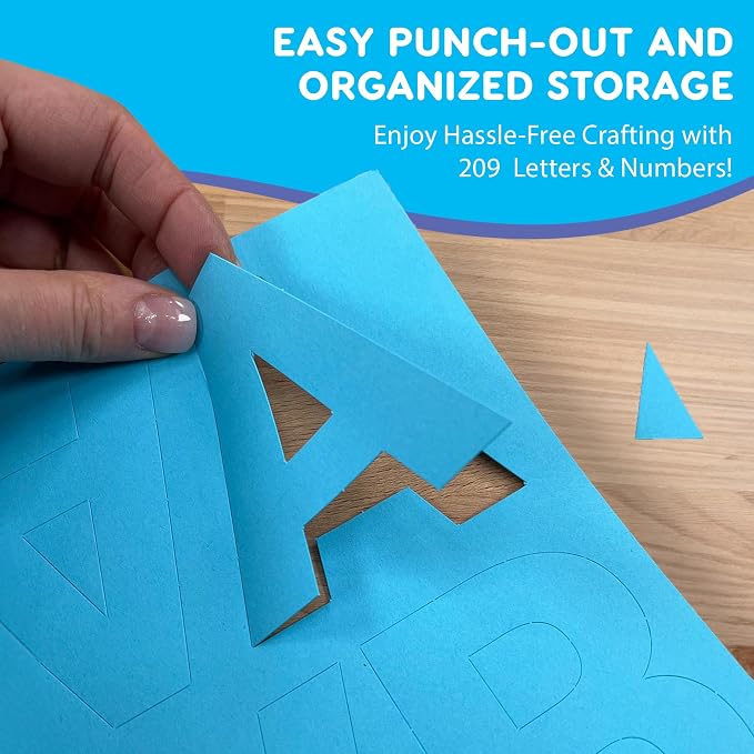 209 Pcs 3" Happy Colors Precut Letters & Numbers - Image 8