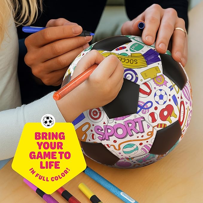 Soccer Ball Coloring Kit for Kids - Image 2