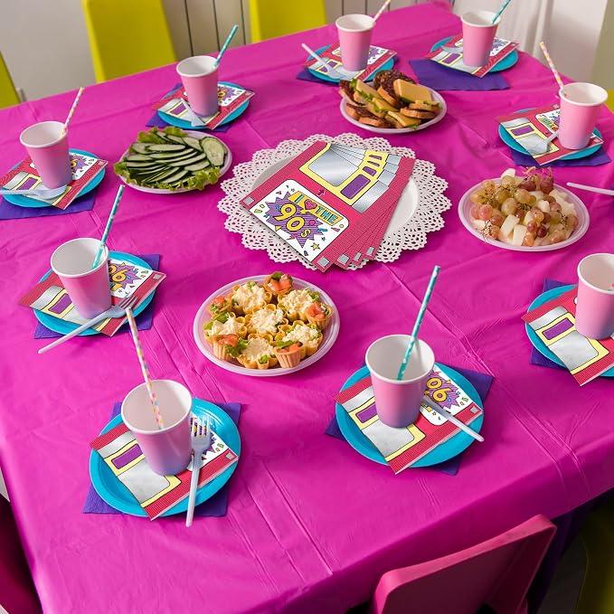 60 Pcs 90s Cocktail Paper Napkins 6.5 x 6.5 Inches Disposable Paper Napkins - Image 5