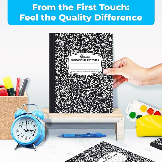Rosmonde 50 Pack Bulk Composition Notebooks College Ruled, 200 Pages, 9-3/4 x - Image 3