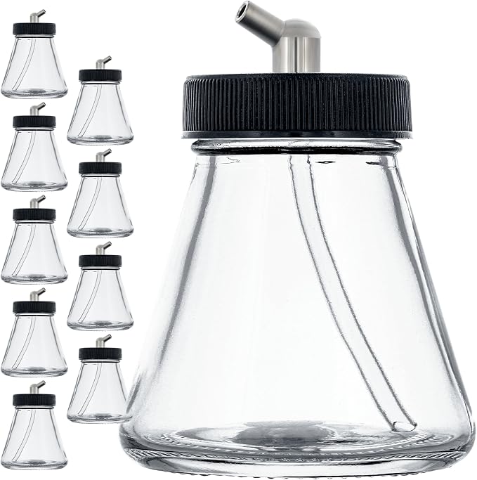 Master Airbrush TB-004 Empty 2.7-Ounce Glass Jar Bottles by MasterAirbrush