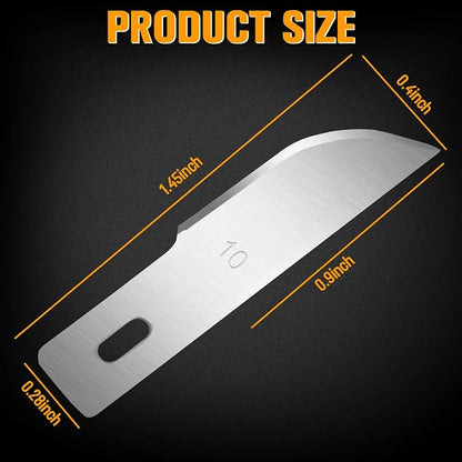 100 Pack Hobby Blades Set #10 Craft Knife Blades Refill Hobby Knife Replacement - Image 2