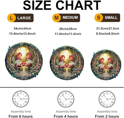 KAAYEE Wooden Puzzles for Adults, 3D Visual Effect Gnome Couple Wooden Jigsaw - Image 7