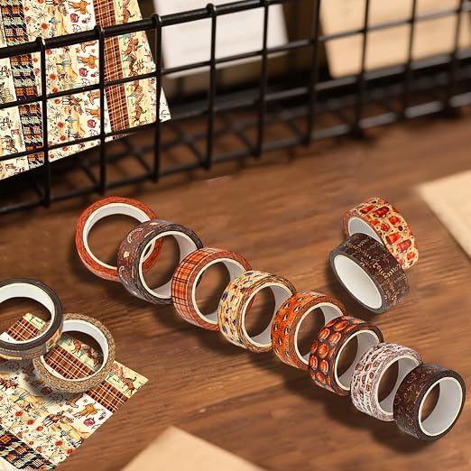 12 Rolls Western Washi Tapes, Wild West Cowboy Masking Tapes, Cowboy and - Image 4