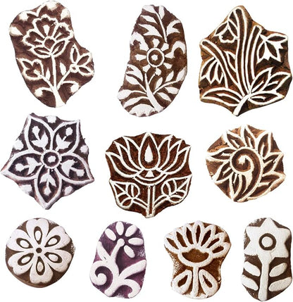 Royal Kraft Floral Wooden Printing Stamps by RoyalKraft