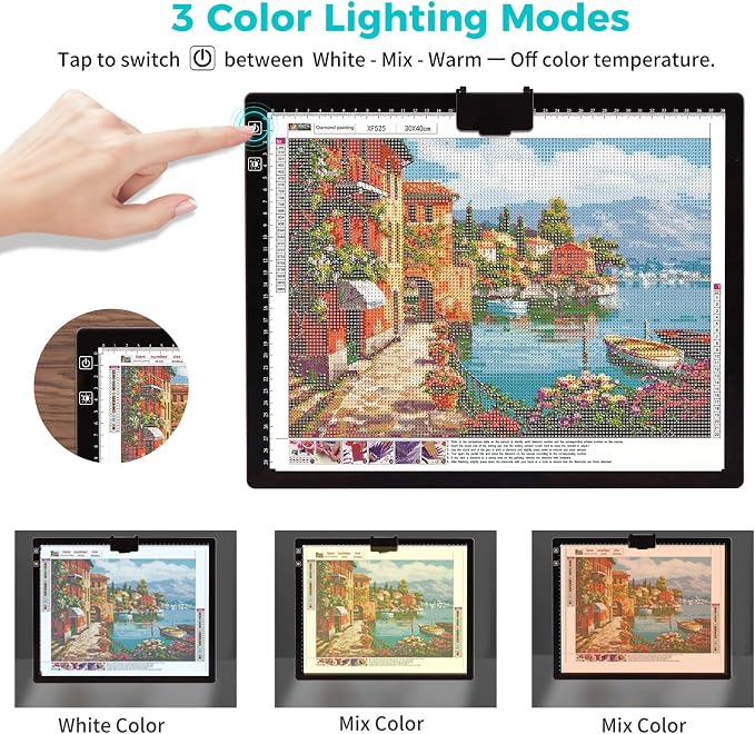 Rechargeable A3 LED Diamond Art Light Board, Tracing Light Box - Image 2