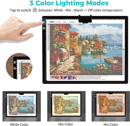 Rechargeable A3 LED Diamond Art Light Board, Tracing Light Box - Image 2