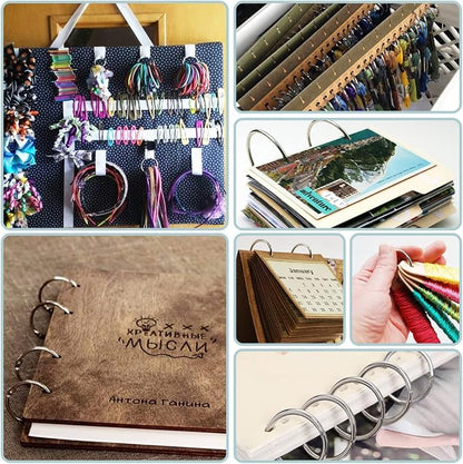 CooBigo Loose Leaf Binder Rings 1 Inch Metal Book Ring Clip - Image 4