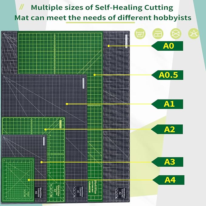 Thickness-Upgraded 12" x 18" Self Healing Sewing Mat, WerkWise Rotary Cutting - Image 7