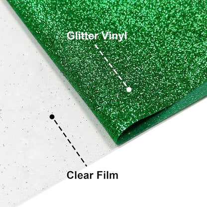 Christmas Green Glitter HTV Heat Transfer Vinyl, - Image 3