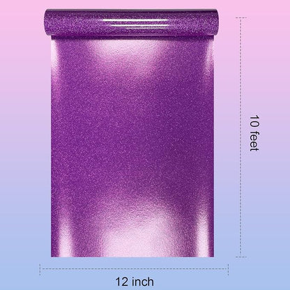 Glitter HTV Heat Transfer Vinyl Rolls- 12" x 10ft. Glitter Iron on Vinyl - Image 2