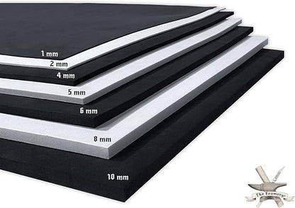 Shape Retention EVA Cosplay Foam 6mm 14x39 inch Black or White High Density EVA by TheFoamory