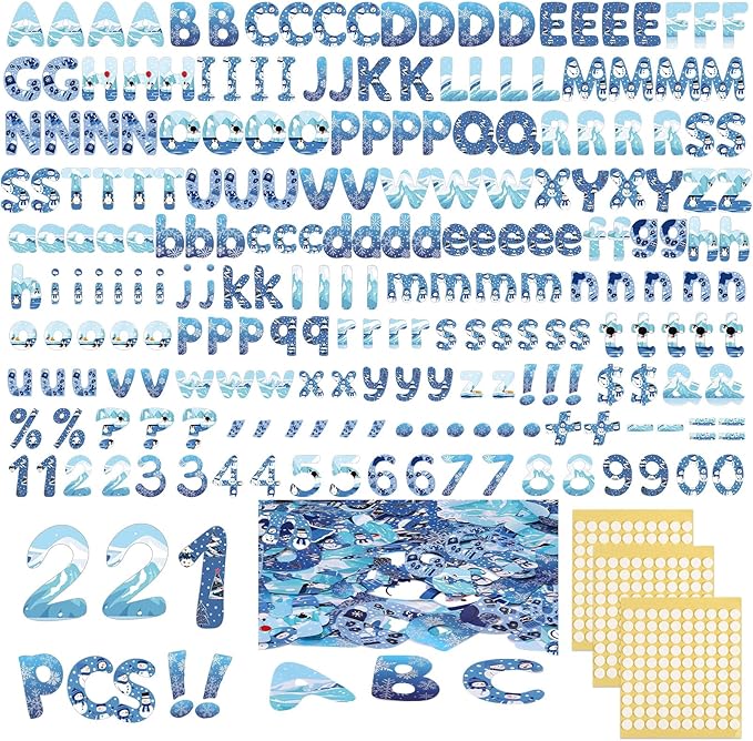 221 Pcs Classroom Bulletin Board Letters Colorful Alphabet Cutouts Number and by Humyoun