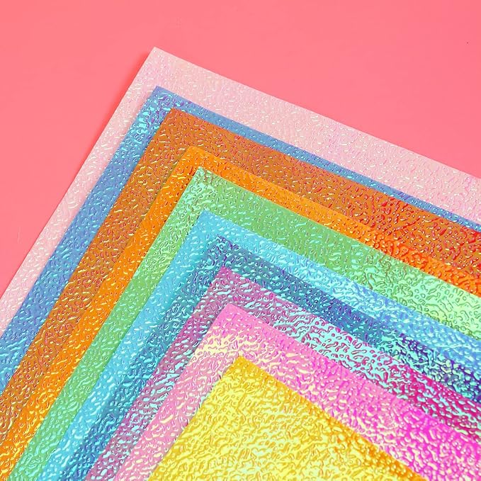 STOBOK 100pcs Shiny Origami Paper Iridescent Paper Square Shiny Folding - Image 5