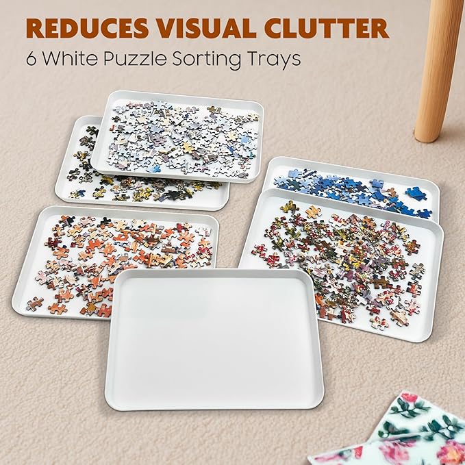 11.5 x 8.3 in Puzzle Sorting Trays Stackable - Image 3