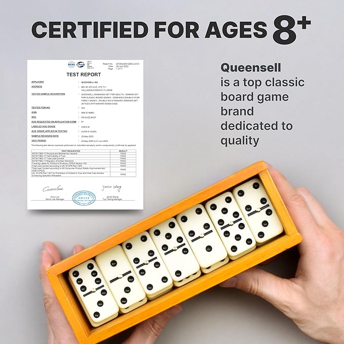 Queensell Dominos Set for Adults – Dominoes - Image 5