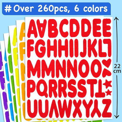 EZCRA Felt Alphabet Stickers, Large Self-Adhesive A-Z Puffy Letters - Image 2