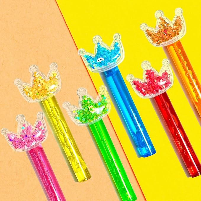 Princess Party Favors, Bling Crown Bubble Wand - Image 2