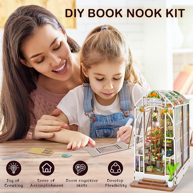 Book Nook Kits for Adults, Miniature House Dollhouse Kit for Teens, DIY Crafts - Image 3